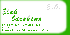 elek odrobina business card